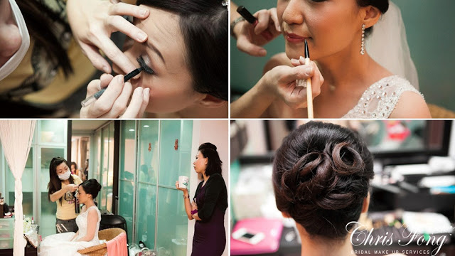match overal shade lip color, classy twisted loop updo wedding