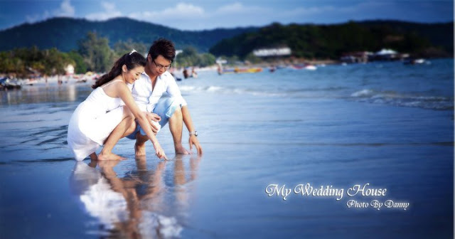 beach pre wedding image