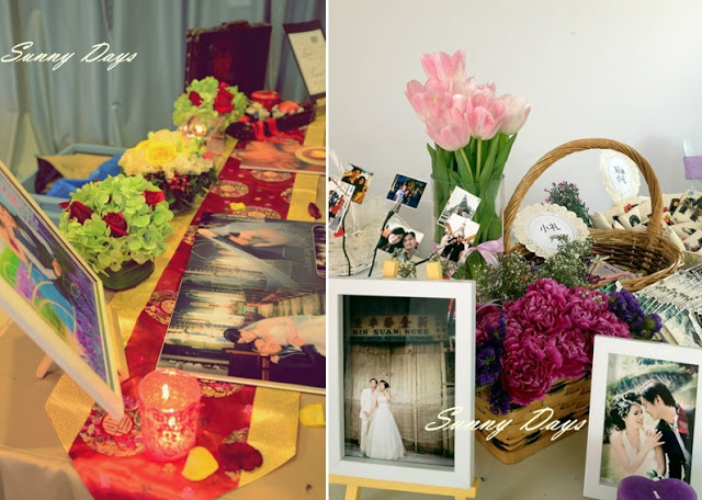 decor with flowers wedding photos