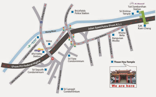 map of thean hou temple KL