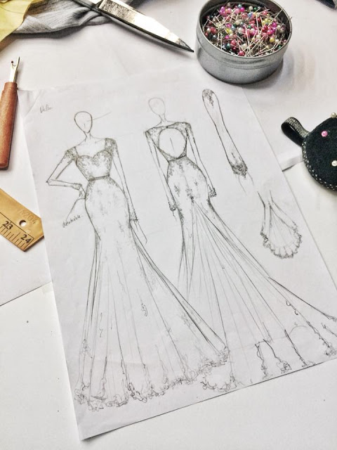 gown sketch