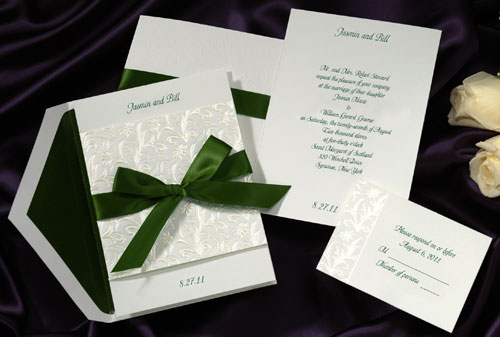 ribbon wedding invite 2011