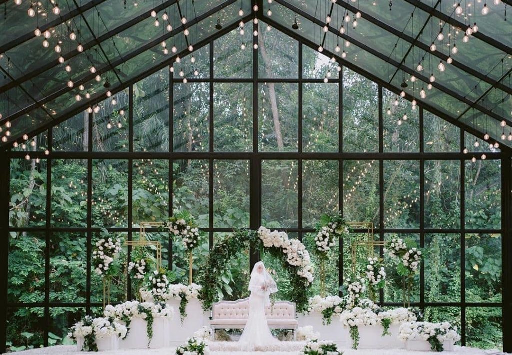 forest valley Malaysia wedding venue hall glass house forest green nature