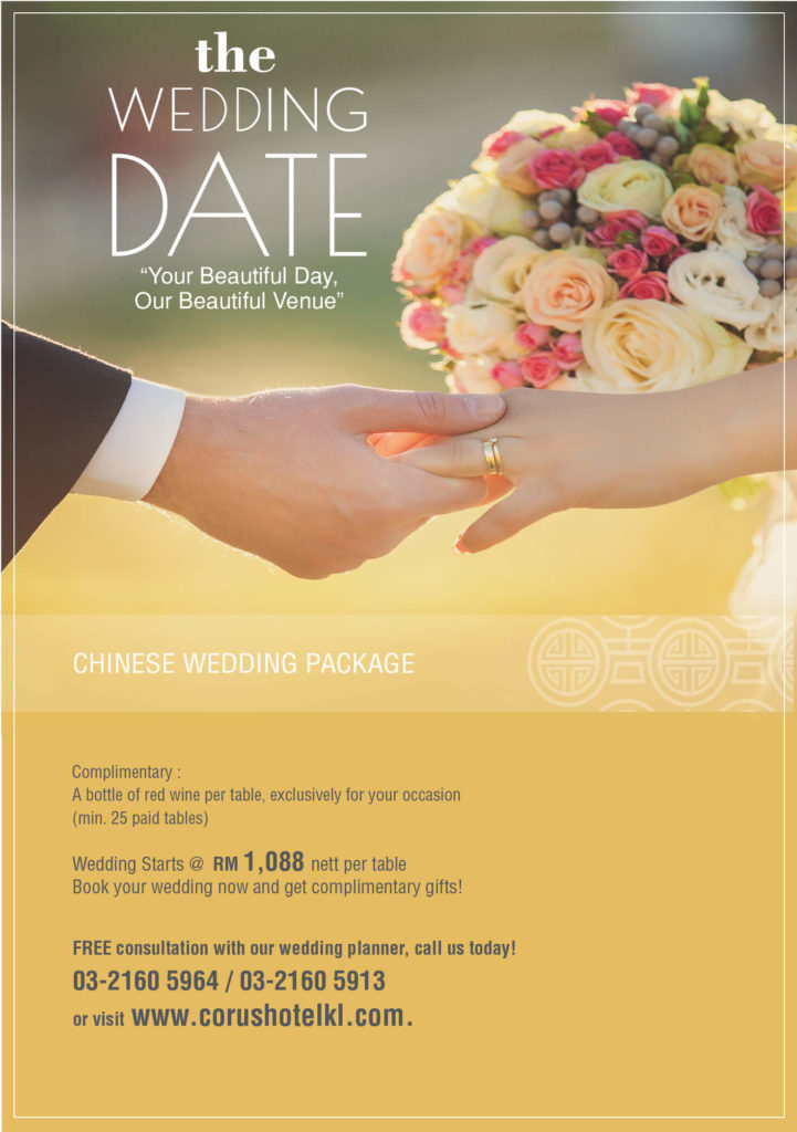 corus kl 2021 wedding package chinese
